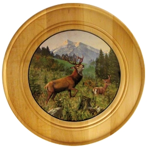 Ehrenscheibe aus Massivholz Ø 30 cm