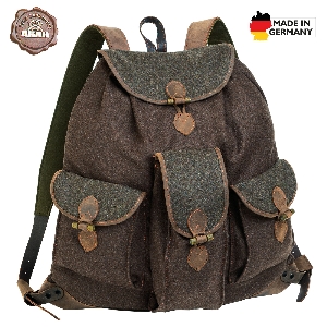 AKAH Loden-Rucksack braun/grün