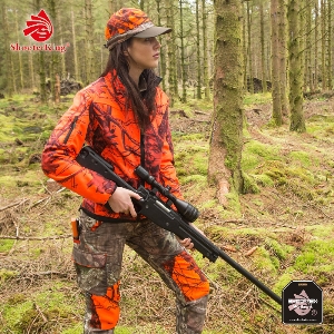 AKAH Kadınlar için avcılık ve outdoor giyim von AKAH SHOOTERKING Softshell Jacke Damen Mossy Blaze Orange Camo 81253003
