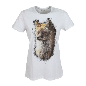 ALMTRACHT T-Shirt Damen Fuchs, weiß