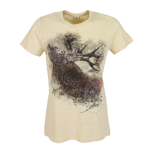 ALMTRACHT T-Shirt Damen Hirsch, beige